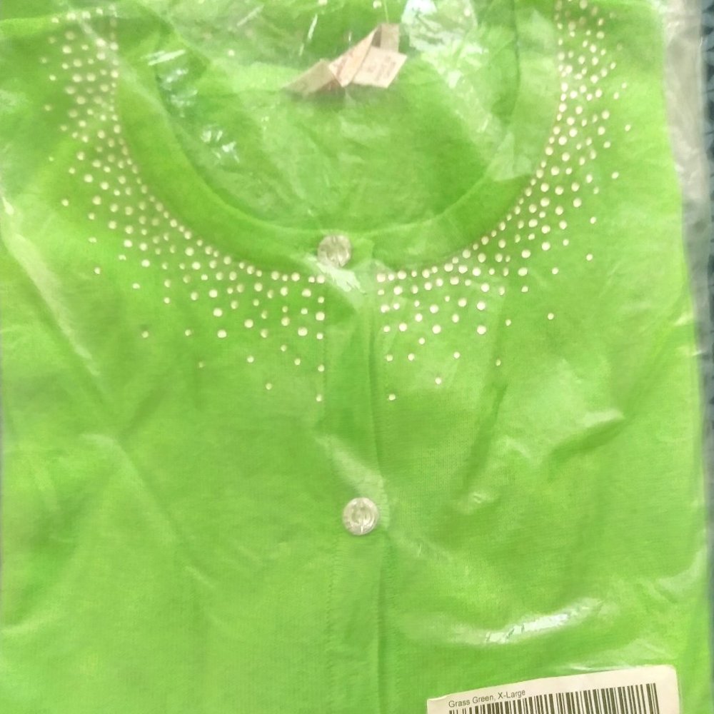 NWT Cardigan with rhinestone details and buttons